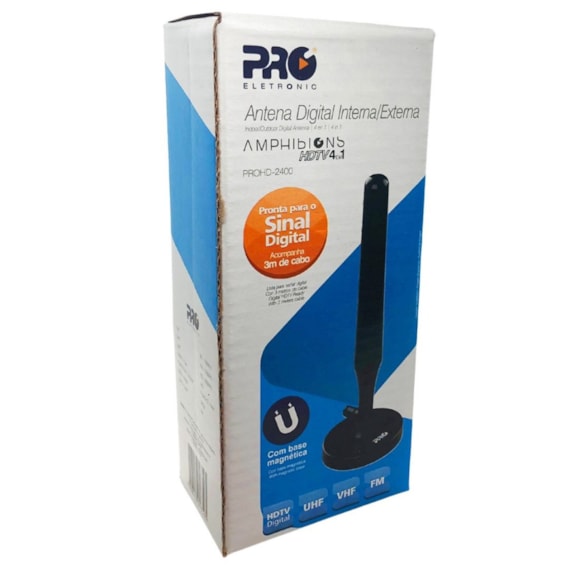 Antena Digital Interna/externa 4 Em 1 - Pro Eletronic