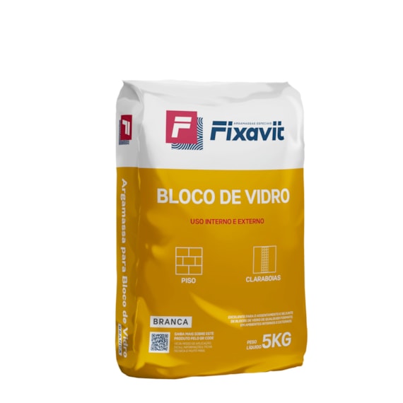 Argamassa Bloco De Vidro Branca 5 Kg Fixavit 