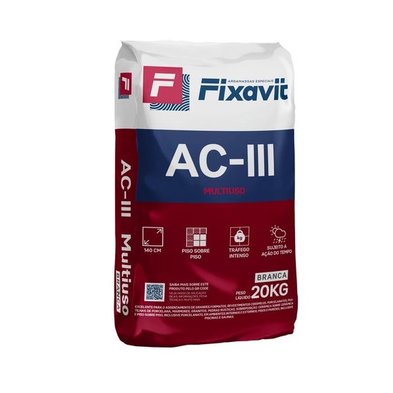 Argamassa Colante Ac 3 Multiuso Branca 20 Kg Fixavit