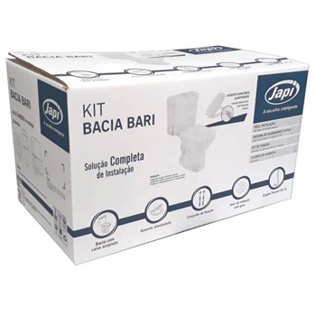 Bacia Vaso Sanitário com Caixa Acoplada Japi Bari Kit Completo Branco