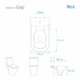 Bacia Vaso Sanitário com Caixa Acoplada Roca Gap Kit Completo Branco