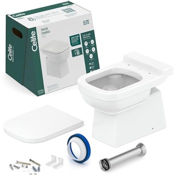 Bacia Vaso Sanitário Convencional Celite Elite Kit Completo Branco
