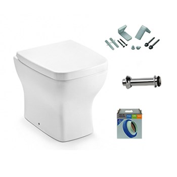Bacia Vaso Sanitário Convencional Incepa Boss Kit Completo Branco