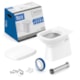 Bacia Vaso Sanitário Convencional Roca Debba Classic Kit Completo Branco