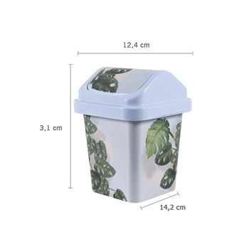 Cesto de Lixo Lixeira Basculante Decorada Botânica 3,2l Astra