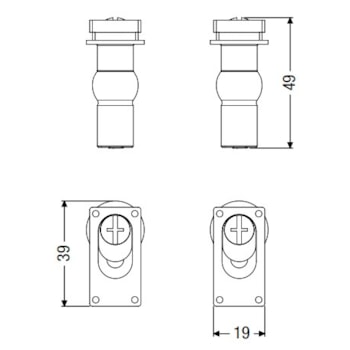 Conjunto de Fixação Parafuso para Assento Sanitário Soft Close Censi