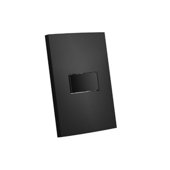 Conjunto Interruptor Simples 1 Tecla Dubai Black Enerbras