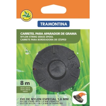 Kit Carretel 1 Fio de Nylon 1,8 mm para Aparador de Grama com 8 m Tramontina