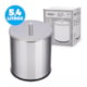 Lixeira Inox Cozinha e Banheiros Tampa Inox 5,4 l Brinox