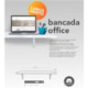 Mesa Bancada Office 40x90cm Mdp Branca com Suporte de Mão Francesa Metal Prat k