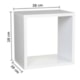 Nicho Cubo em Madeira 28x28x20 cm Branco Prat k