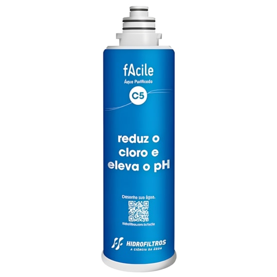 Refil Purificador Facile C5 Água Alcalina Hidrofiltros