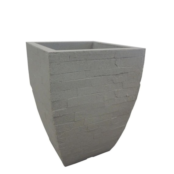 Vaso Planta Polietileno Minas Stone 33cm Mármore Japi