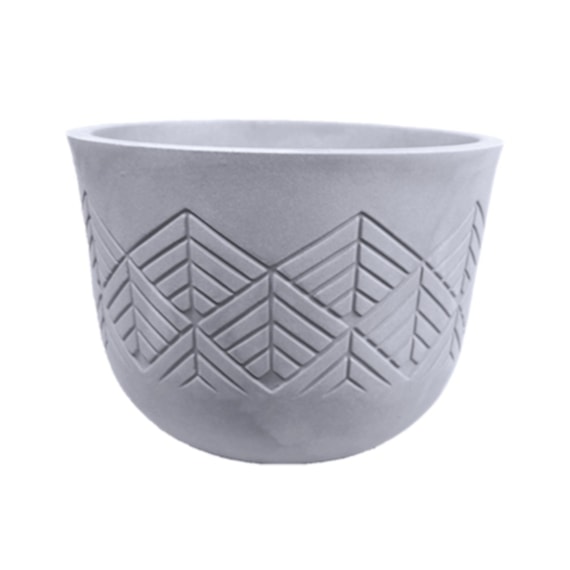 Vaso Planta Polietileno Tribo 42cm Cimento Japi